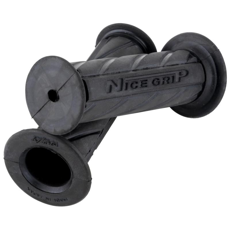 キジマ(Kijima) バイクパーツ グリップ NICEネオミニ ラバー製 110mm φ22.2mm 非貫通タイプ 汎用 ブラック 201-6732