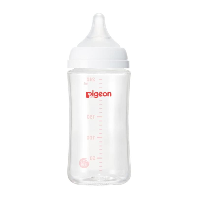 PIGEON ピジョン 母乳実感 哺乳びん 240ml 3ヵ月頃~ 早く冷める耐熱ガラス製 キズがつきにくく衛生的