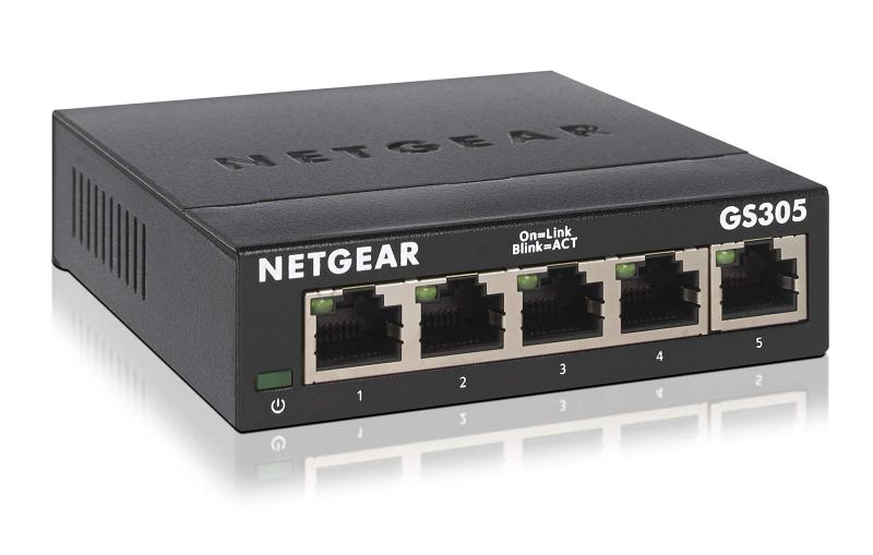 ネットギア NETGEAR スイッチングハブ 5ポート 1G 金属筐体 静音ファンレス メーカー アンマネージスイッチ GS305-300JPS