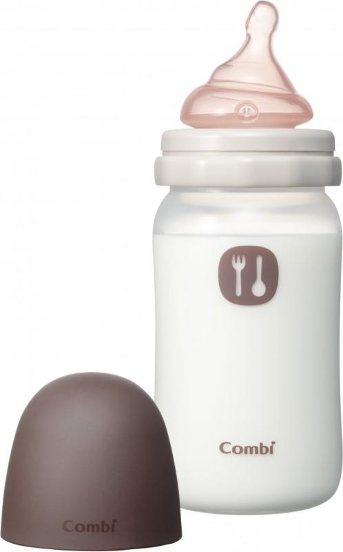 COMBI コンビ テテオ 授乳のお手本 LiCO 哺乳びん プラスチック製 240ml (Sサイズ乳首付) モカ