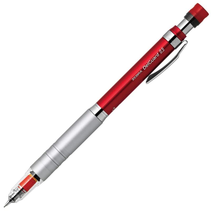 乐天商城 - ゼブラ シャープペン デルガード タイプLx レッド P-MA86-R 芯径0.5mm