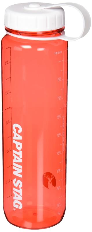樂天商城 - キャプテンスタッグ(CAPTAIN STAG) 水筒 スポーツボトル ウォーターボトル 1000ml 直飲み ライス目盛り付き 6合 レッド UE-3398