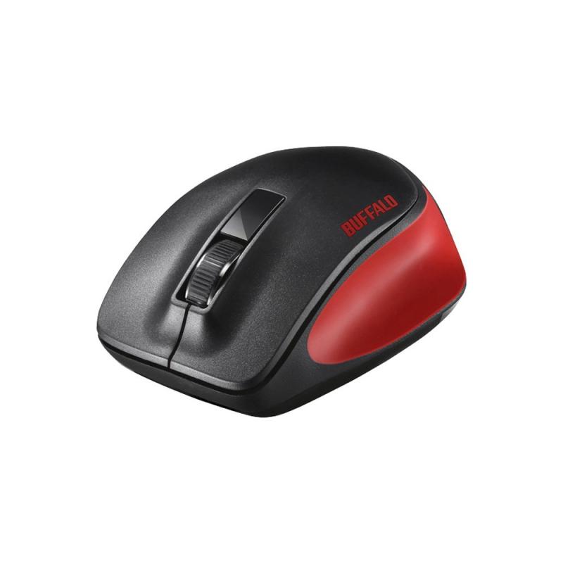 バッファロー BUFFALO 無線 BlueLED 3ボタン プレミアムフィットマウス レッド BSMBW305MRD