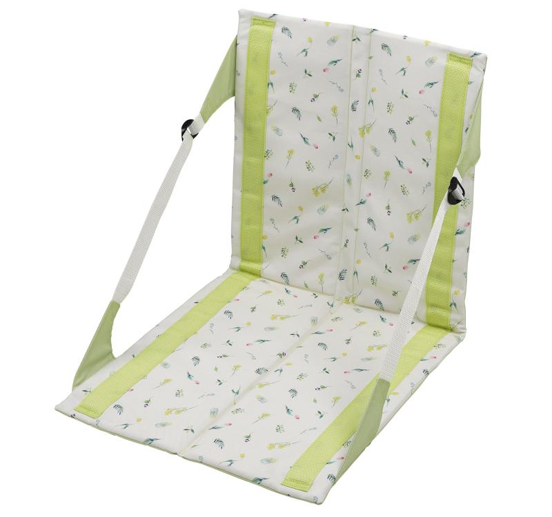 キャプテンスタッグ(CAPTAIN STAG) 折りたたみ椅子 ザブトン チェア マット コンパクト FDチェアマット 収納袋付き グロウ/ライトグリーン アプリール UT-1020 チェア使用時/幅41×奥行44×高さ44cm