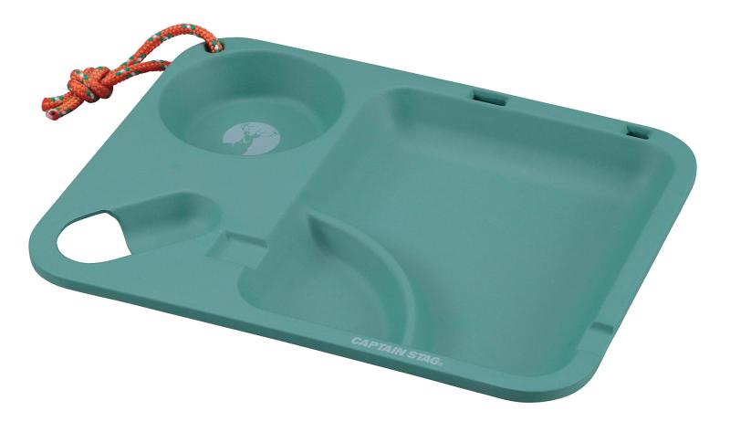 キャプテンスタッグ(CAPTAIN STAG) テーブルウェア プレート 皿 食器 ランチプレートスクエア 幅26×奥行20×高さ2.5cm グリーン TAKE-FIBER UP-2674製品サイズ:(約)260×200×高さ25mm製品重...