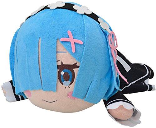 ムービック(Movic) Re:ゼロから始める異世界生活　メガジャンボ寝そべりぬいぐるみ　レムセガ公式ライセンス商品。キュートでコレクター向け。ソフトで抱きしめます数量。概寸: サイズ:長さ7.8インチ×幅7.8インチ×高さ15.7インチ。