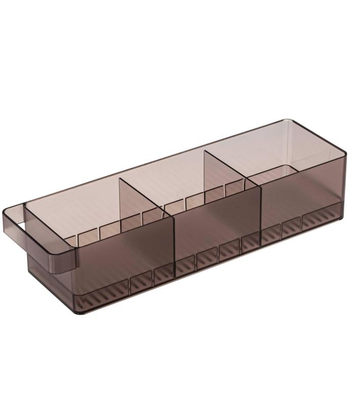 山崎実業(Yamazaki) 冷蔵庫中 収納ケース 仕切り付 ブラック 約W37.5XD11XH8.2cm タワー tower 冷蔵庫..