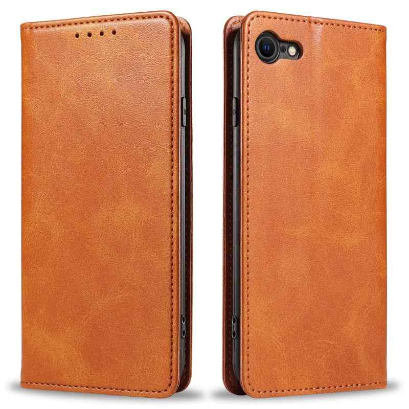 樂天商城 - iPhone SE ケース 第2世代 第3世代 iphone8/7 ケース 手帳型 スマホケース 携帯カバー PUレザー カード収納ケース マグネット式 スタンド機能アイフォンse 4.7インチ対応 360度保護 PinLiSheng (カーキ色