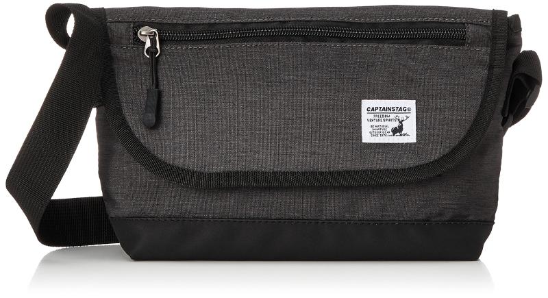 Rakuten - [キャプテンスタッグ] ショルダーバッグ 1273 ブラック 約17cm×23cm×8cm