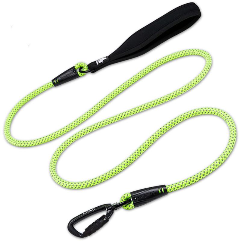 cocomall 犬 犬用リード 小型、中型、大型犬用リード 訓練リード ロングリード ペット用品 3M反射材料 ナイロン製 通気性 (グリーン)