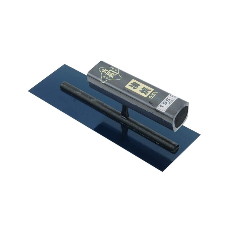 金長(Kinkanechou) 角鏝 油焼 0.5mm厚 黒塗角柄 リベットレス 195mm ハードトランダム接着