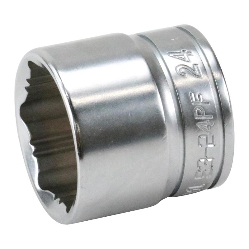 乐天商城 - SK11(エスケー11) パーフェクトフィットソケット 24mm 差込角9.5mm 角が丸くなったボルトも新しいボルトも回せる S3-24PF