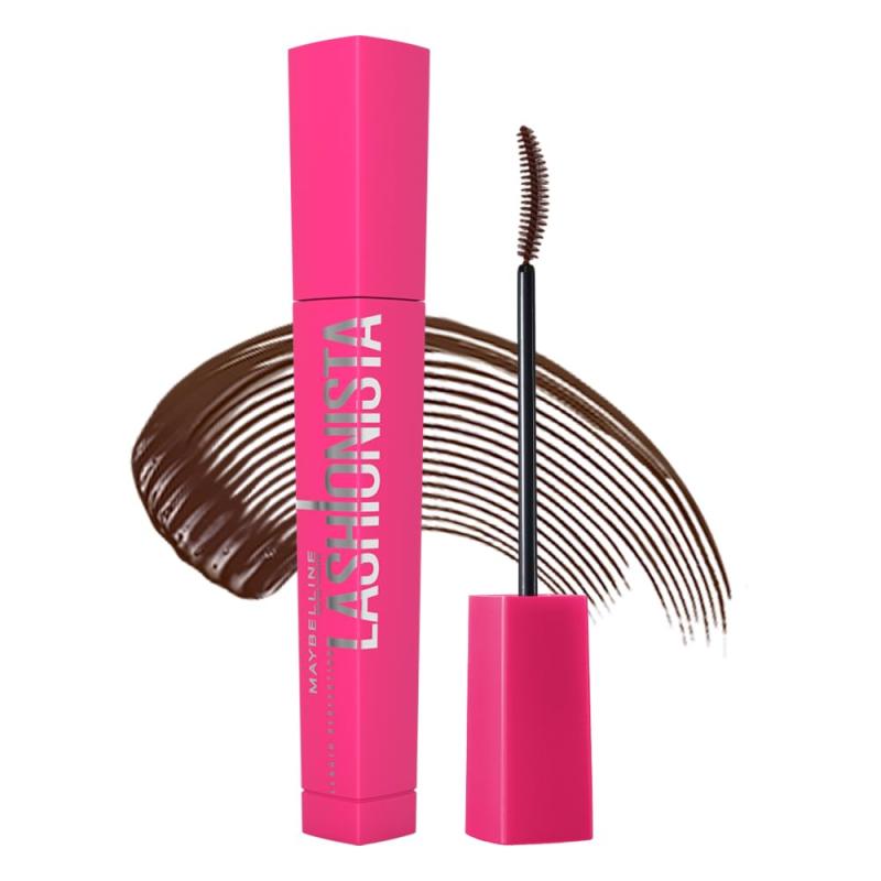 メイベリン MAYBELLINE マスカラ お湯オフ ラッシュニスタ N 02 ブラウン 下地 お湯で落ちる ロング カールキープ 繊維配合