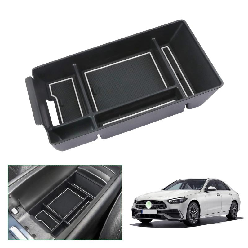 乐天商城 - 【GAFAT】メルセデス ベンツ Benz Cクラス W206 5代目 2021年～現行 専用 車用収納ボックス 収納ボックス 内装パーツ センターコンソールボックス 外付コンソールボックス コイン収納 小物入れ