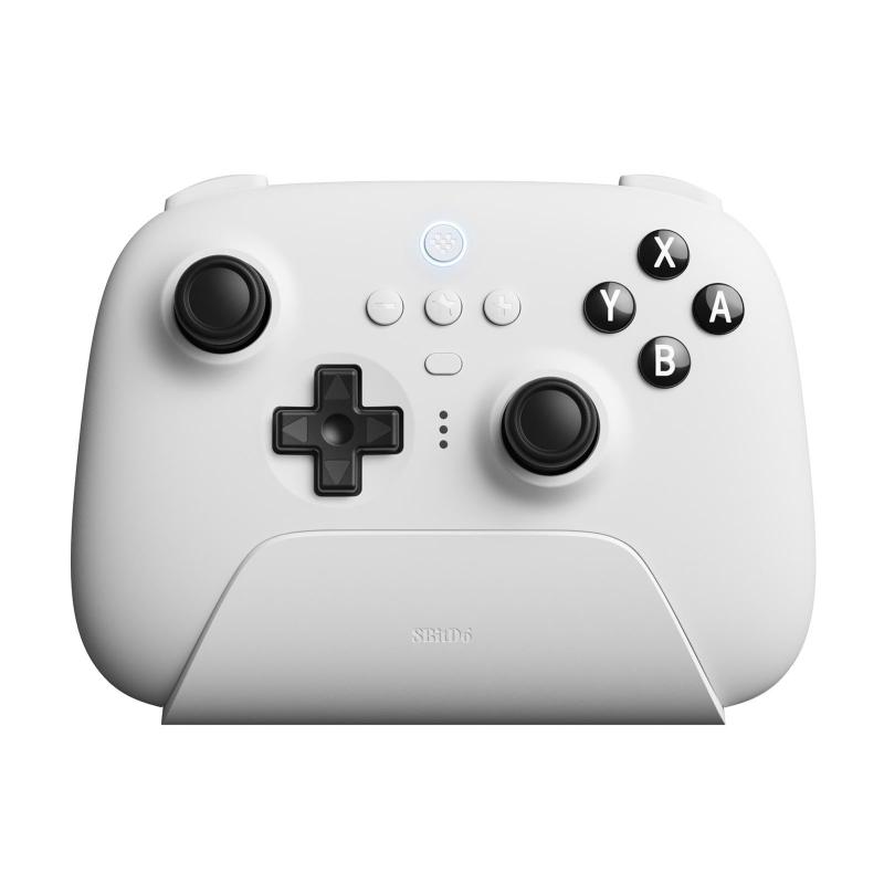 8bitdo ultimate 充電ドックを備えたBluetoothコントローラー Switch/Switch 2 用のワイヤレスプロコントローラー Windows およびsteam Deck (White)