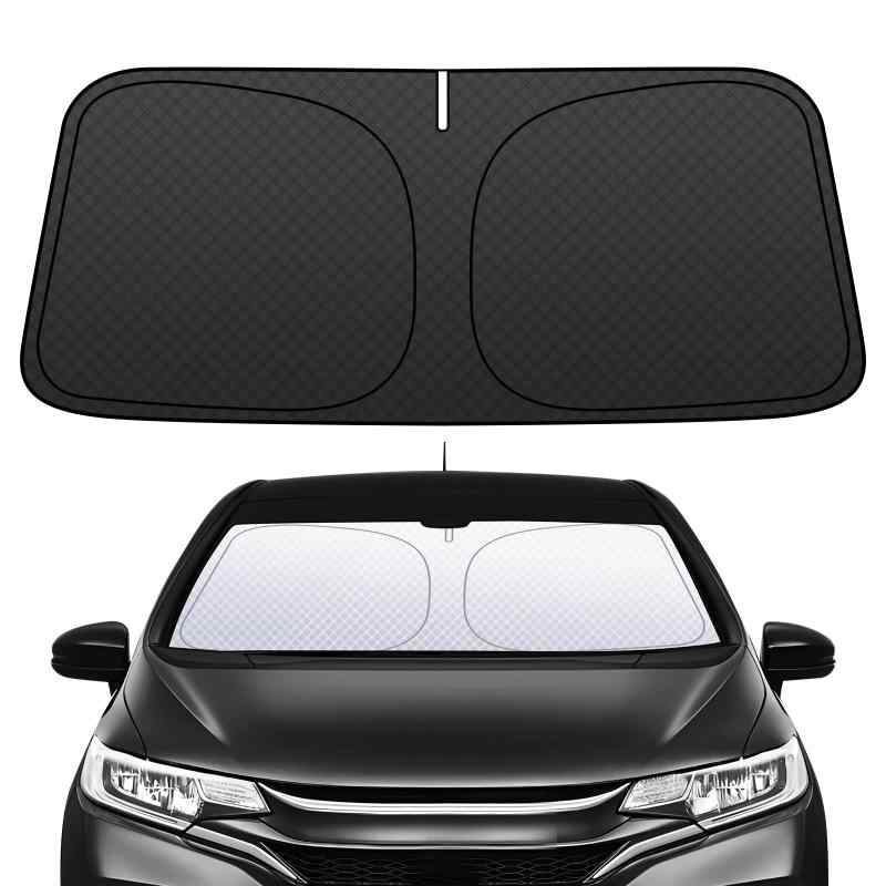 樂天商城 - 【・猛暑対策】BLUESEATEC 日産ノート e12 専用サンシェード Nissan Note E12系 2012年9月-現行 フロントガラス用 遮光 断熱 UVカット 日よけ 車中泊 折り畳み式 収納袋付き 取付簡単