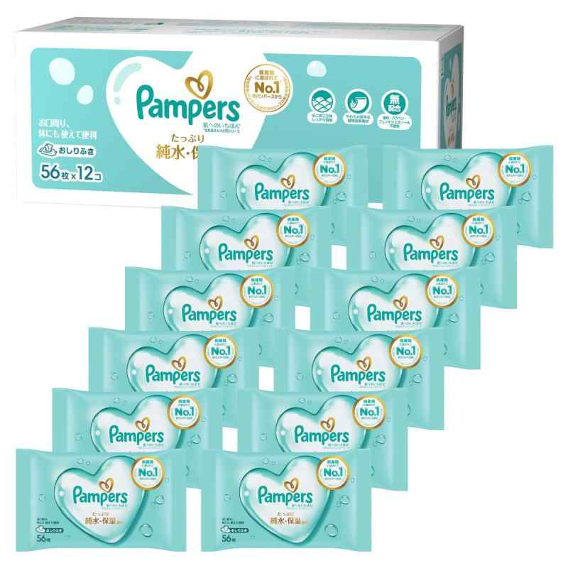 Maternity Foods - パンパース おしりふき 肌へのいちばん 672枚(56枚x12パック) [ケース品]