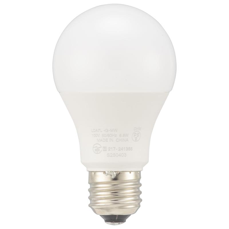 ������(OHM) LED�ŵ� E26 60������ ư�Ρ����ť��󥵡��� �ŵ忧�å������ŵ� LDA7L-G-MW 06-5583