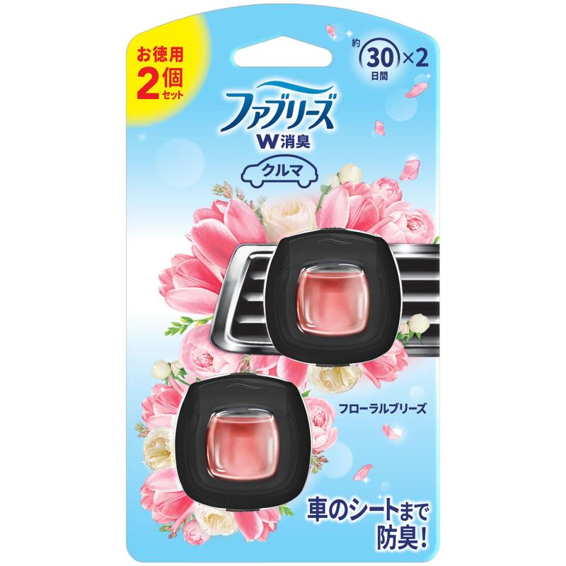 ファブリーズ イージークリップ 消臭芳香剤 車用 フローラルブリーズ 2mL x2個