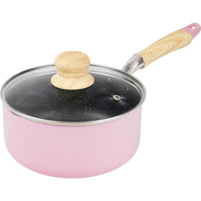 和平フレイズ さくら色 片手鍋 18cm PFOAフリー ふっ素樹脂加工 IH・ガス 新生活 リリフル RB-3071