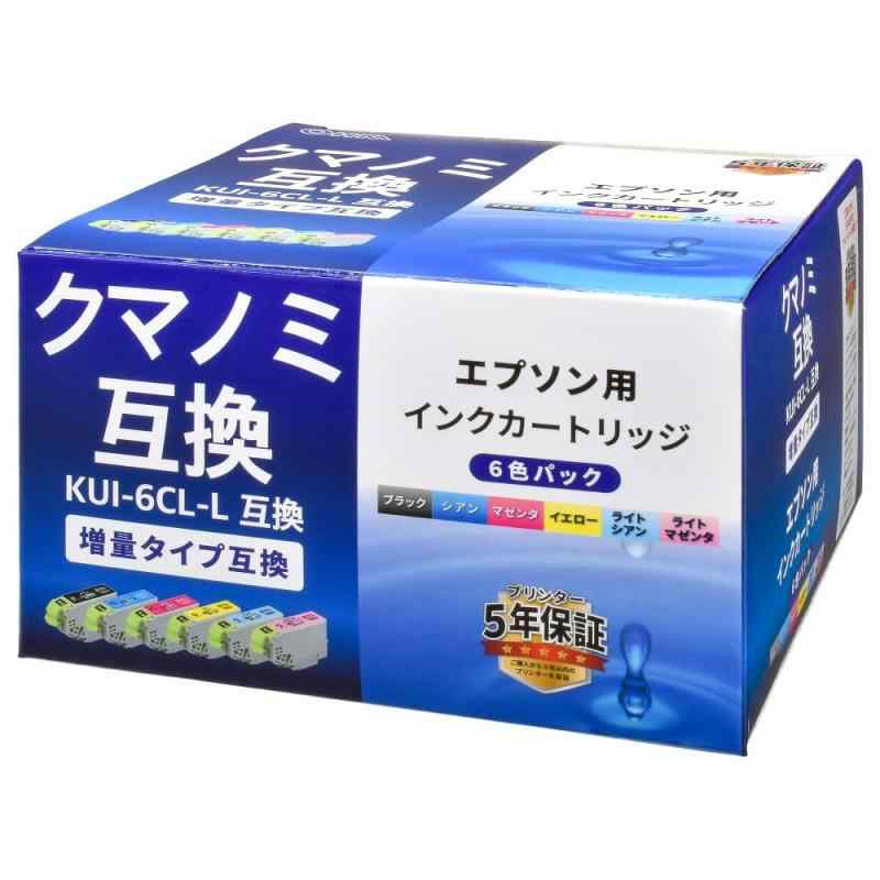 樂天商城 - OHM エプソン クマノミL KUI-6CL-L対応 互換インクカートリッジ 6色パック INK-EKUILB-6P 01-4319