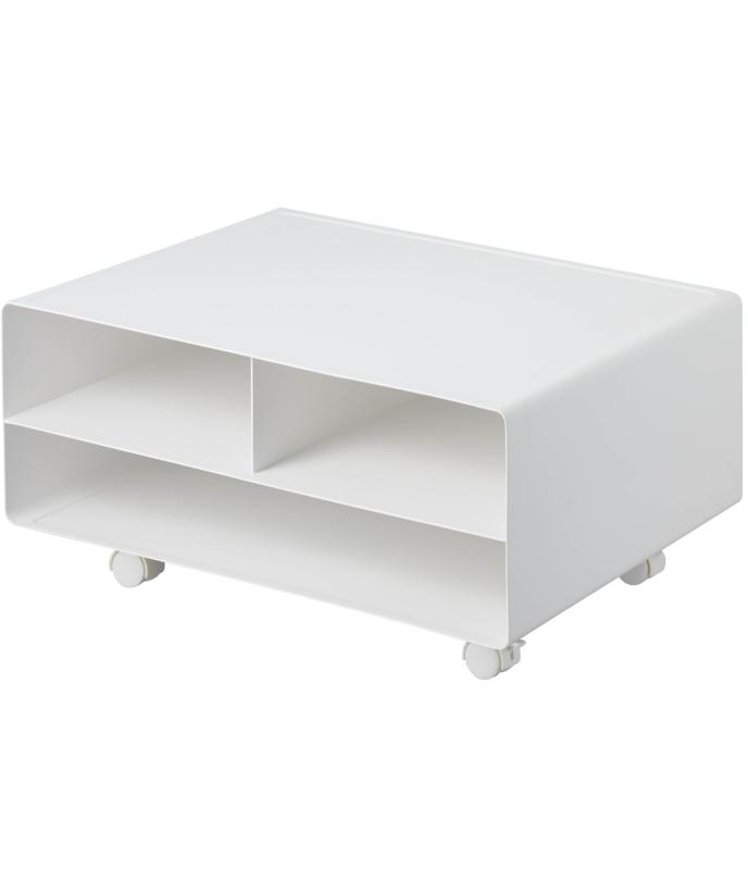 山崎実業(Yamazaki) ツーウェイプリンター収納ラック ホワイト 約W48XD37XH19cm タワー 4348