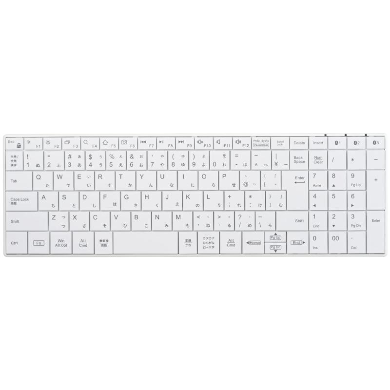 バッファロー Bluetooth 5.0 対応 コンパクトキーボード PC/Windows/Mac/iPhone 17 / iPhone 16 / iPadOS/Android 対応 リモート テレワーク 在宅 ホワイト BSKBB325WH(2.0)