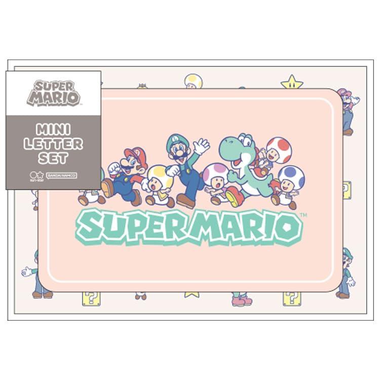 乐天商城 - スーパーマリオ ミニレターセット サンスター文具 マリオ ルイージ 人気 キャラクター パステル 手紙 便箋 封筒 S8908150 S8908168_味方/オレンジ1678
