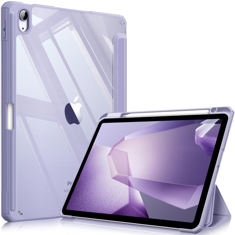 Fintie iPad Air 11インチ ケース M3 (2025 第7世代) / M2 (2024 第6世代) / Air 5/4 ケース 2022/2020 10.9 インチ 透明バックカバー Apple Pencil 収納可能 ワイヤレス充電対応