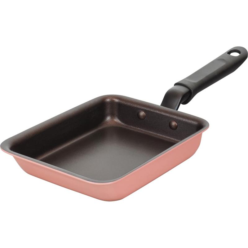 樂天商城 - 和平フレイズ 玉子焼き 卵焼き 13×18cm IH対応 ガス エッグパン フライパン PFOAフリー ふっ素樹脂加工 ピンク エアリーダイヤ RB-2689