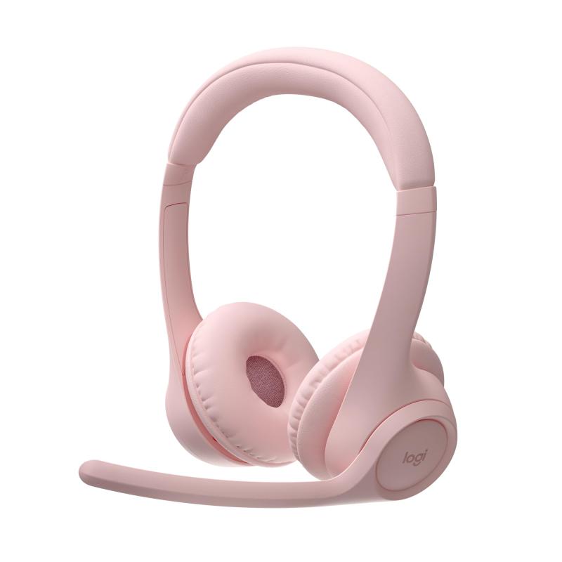 ロジクール ワイヤレスヘッドセット ZONE 300 Zone300RO Bluetooth 軽量 122g マルチポイント接続対応 2台同時接続 デュアルビームフォーミングマイク搭載 ノイズキャンセリング マイク付き USB TYPE-C