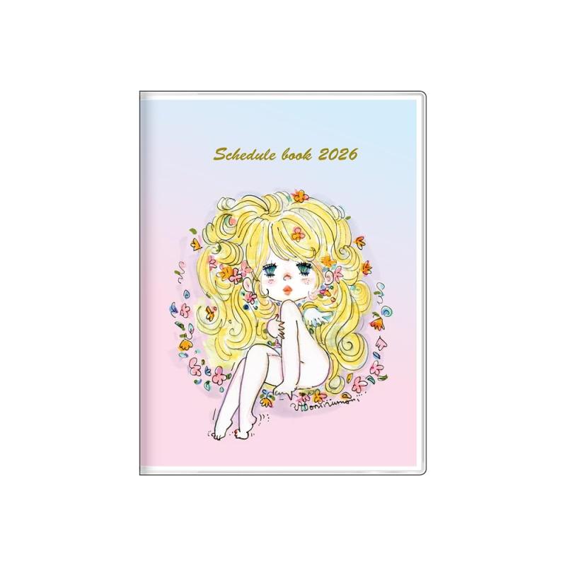 サンスター文具(Sun-Star Stationery) 水森亜土 グッズ キャラクター手帳 2026年 月間A6 ピンク S2959100