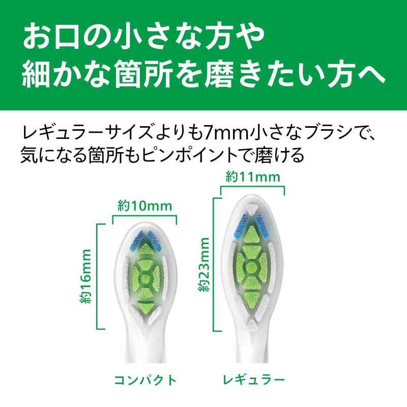 フィリップス 替えブラシ ソニッケアー ホワイトプラスコンパクトミニ (3本) WC HX6073/67 ホワイト