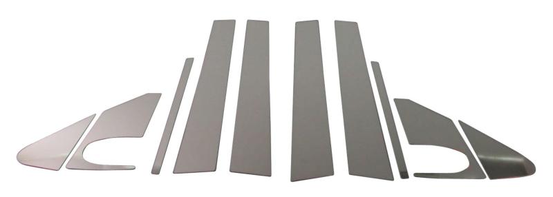 プレミオ 260 261 265 前期 超鏡面ステンレスブラックメッキピラーパネル 10PC バイザー無し用 【 PIL-BLA-083 】 NZT ZRT NZT260 ZRT260 ZRT261 ZRT265 5019