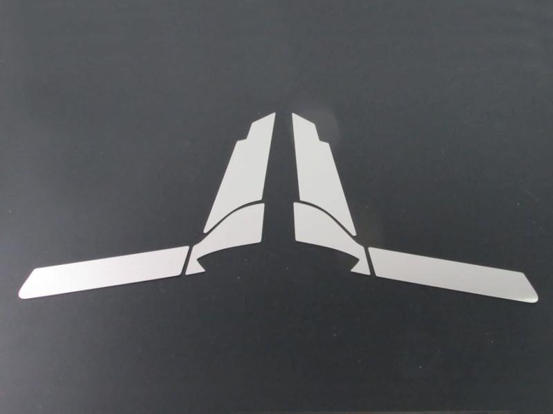 NV200バネットワゴン M20 超鏡面ステンレスメッキピラーパネル バイザー有用 6PC 【 PIL－SIL－043 】 M 20 NV 200 バネット ワゴン エヌブイ エヌヴイ