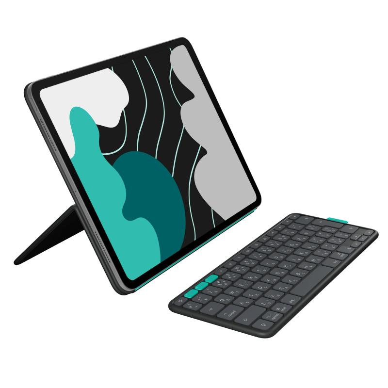Rakuten - ロジクール Flip Folio iPad Pro 13インチ M5 / M4 & iPad Air 13インチ M4 / M3 / M2 用 Flip Folio iK1385GRA ワイヤレス キーボード付きケース 日本語配列 脱着式 キーボ