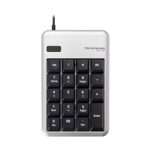 エレコム(ELECOM) テンキー 有線 メンブレン Mサイズ 1000万回高耐久 シルバー TK-TCM011SV エレコム(ELECOM) テンキー 有線 メンブレン Mサイズ 1000万回高耐久 シルバー TK-TCM011SV