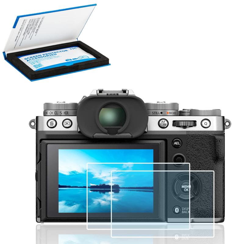 【2枚セット】JJC 液晶保護フィルム Fujifilm 富士フイルム Fuji X-T5 XT5 対応 超薄 強化ガラス 高硬度9H 透過率95％以上 撥水 撥油 撥指紋 レンズクロス付属【対応機種】Fujifilm X-T5 カメラ専用です。【使いやすい】クリーニング後、説明書によって取り付けると、气泡ゼロです。【撥水、撥指紋】撥水、撥油、指紋を防止、タッチパネルの機能を影響しません。【高品質材料】超薄い光学ガラスは0.3ミリメートルで、光の透過率が95%を超え、硬度は9Hになることができます。【お得な値段】フィルム購入時の無料スクリーンクリーニングツール。
