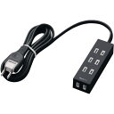 エレコム 電源タップ ホコリシャッター付 耐熱素材使用 flecc barra 4個口 2.0m ブラック T-NFL01-2420BK(2)