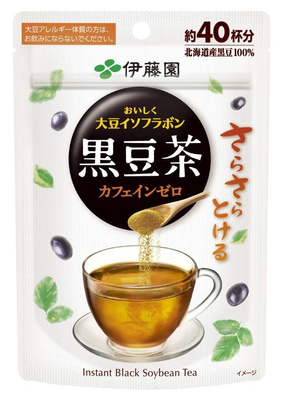 伊藤園 さらさらとける おいしく大豆イソフラボン 黒豆茶 粉末 32g カフェインゼロ チャック付き袋タイプ