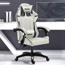 PikPok ゲーミングチェア PC用 リクライニング パソコン用 ハイバック ヘッドレスト ランバーサポート ひじ掛け付き 高さ調整機能 PUレザー