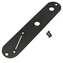 Musiclily Pro 32mm スチール製 テレキャスター用コントロールプレート ナローポットホールとスイッチ角度有りタイプTele TLエレキギター用、ブラック