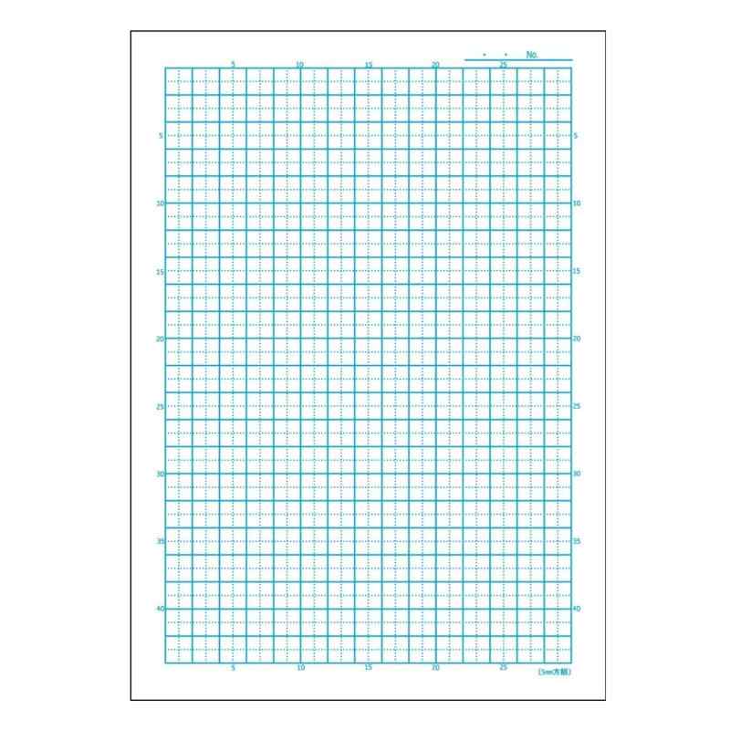 ショウワノート ジャポニカセクション 学習帳 5mm方眼罫 (+字リーダー入り) B5サイズ 5冊パック 5色（青・紫・緑・黄・桃） 102057M03