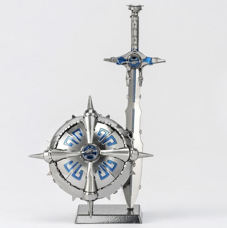 テンヨー(Tenyo) メタリックナノパズル ドラゴンクエスト はぐれメタルの剣&amp;はぐれメタルの盾 EP-5-631 ステンレス素材 接着剤不要..