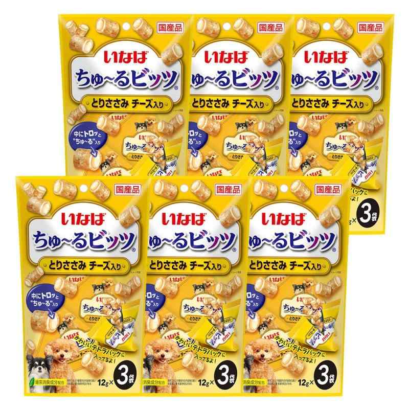 いなば ちゅ~るビッツ とりささみ チーズ入り 12g×3袋 6個セット