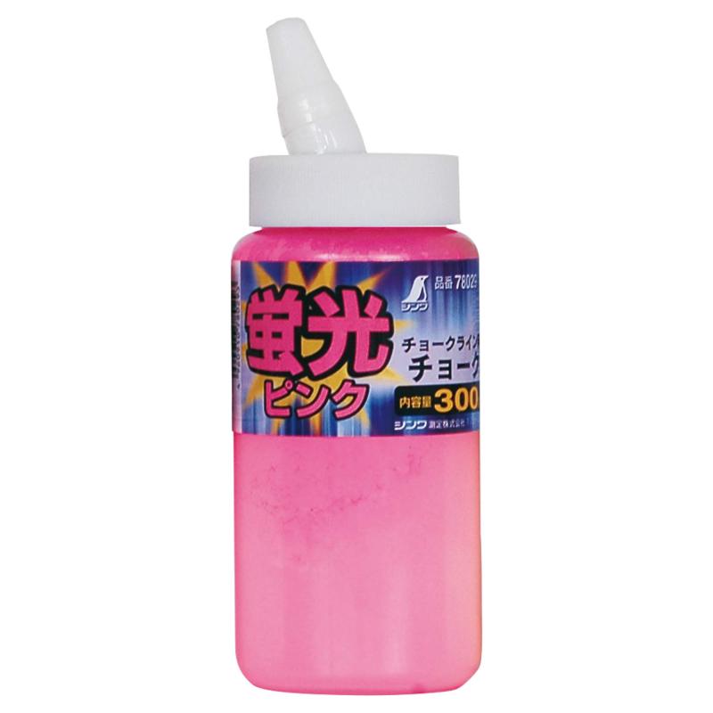 シンワ測定(Shinwa Sokutei) チョーク チョークライン用 粉チョーク 蛍光ピンク 300g 78029