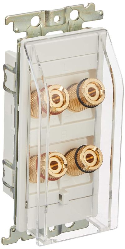 パナソニック(Panasonic) コスモシリーズワイド21 埋込スピーカターミナル 2対用 金属枠付 ホワイト WTN4102W色:ホワイト適用電線:器具表面側:スピーカ用ケーブル(銅より線0.5mm2～2mm2相当)、器具裏面側:スピーカ用ケーブル、ビニル平形コード(VFF)、ビニルキャブタイヤ長円形コード(VCTFK)(銅より線1.25mm2～2mm2相当)適合プレート:スイッチプレート・1連用付属品:ネームシール