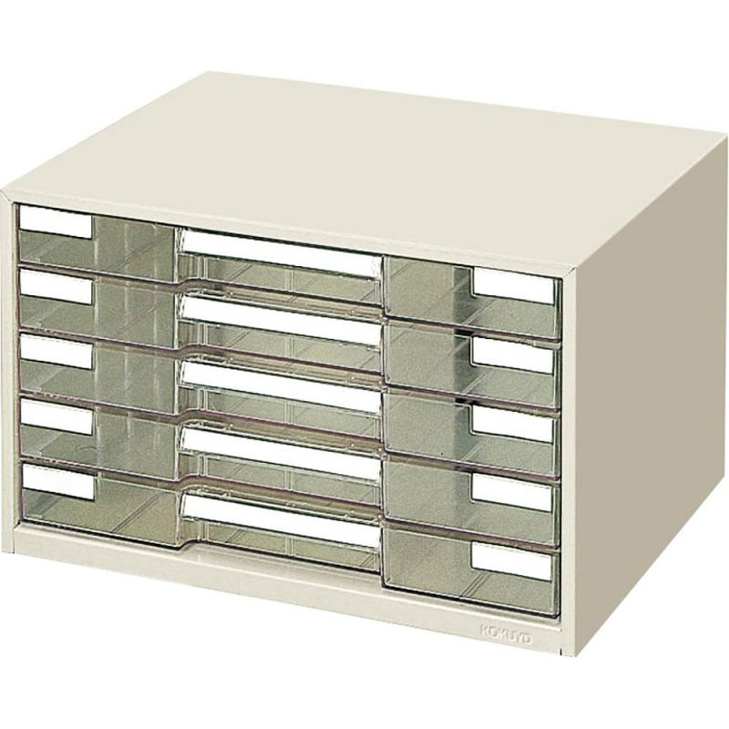 コクヨ レターケース 透明引き出し B4横 5段 LC-YBG5M