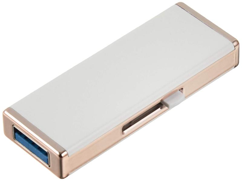 バッファロー BUFFALO 女性向け キャップレスデザイン USB3.0用 USBメモリー 32GB ロイヤルホワイト RUF3-JW32G-RW