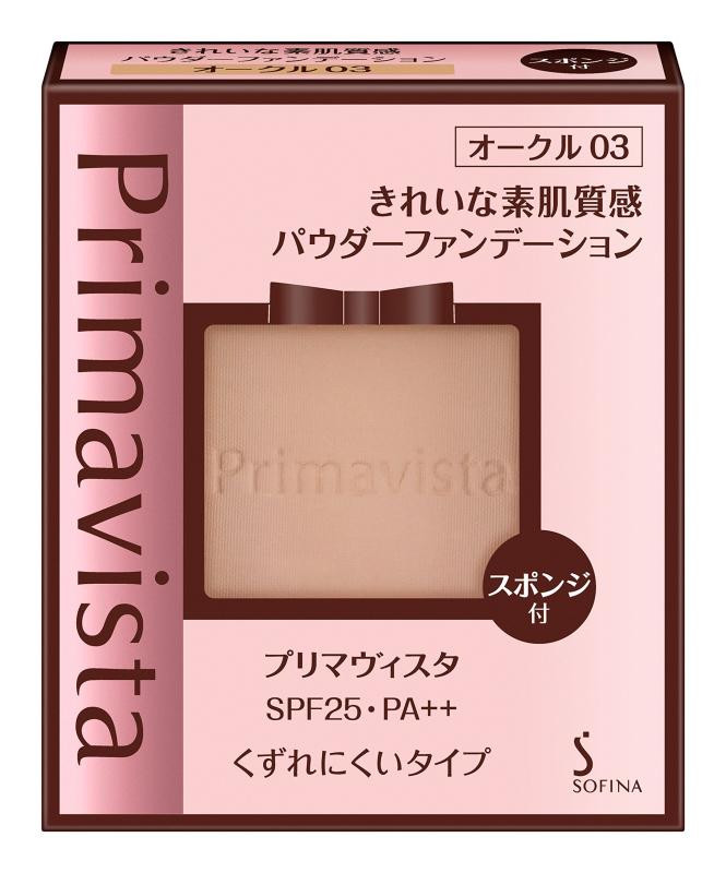 プリマヴィスタ きれいな素肌質感パウダーファンデーション メーカー生産終了品 オークル03 SPF25 PA 9グラム (x 1)